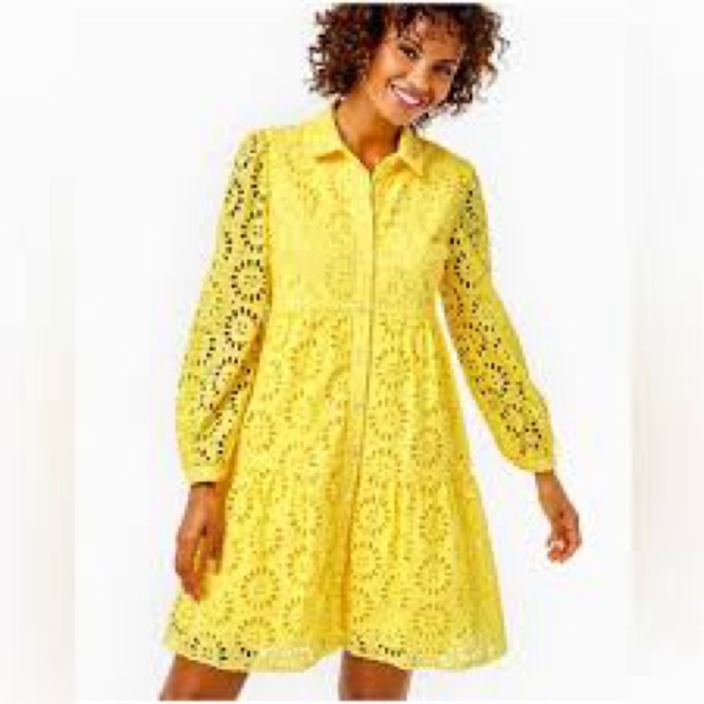 Lilly Pulitzer Pinwheel Eyelet Kenna Dress Size 0‎